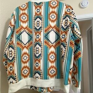 Crazy Train Multicolor Aztec Bomber Jacket